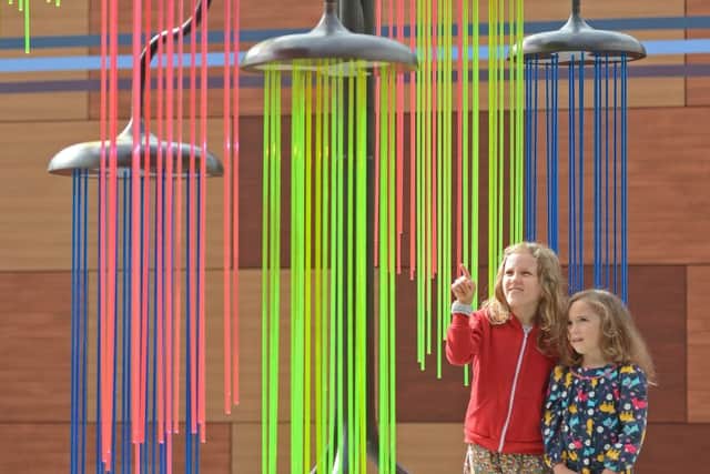 Artist Charles Avery's daughters Loris, 8, and Elvera, 5. Picture: Neil Hanna