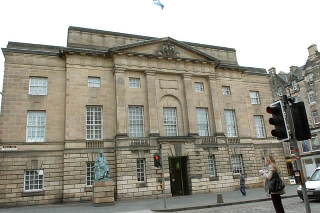 The High Court in Edinburgh head Mark Black  left Gillian Petrie covered in blood. Picture: Bill Henry