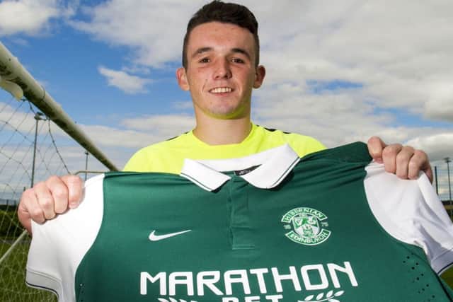 New Hibs signing John McGinn. Picture: SNS