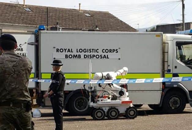 The bomb disposal robot. Picture: @andohugh