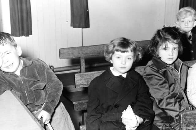 Child's first day at primary school - Norman Briggs is already missing mum in 1954.