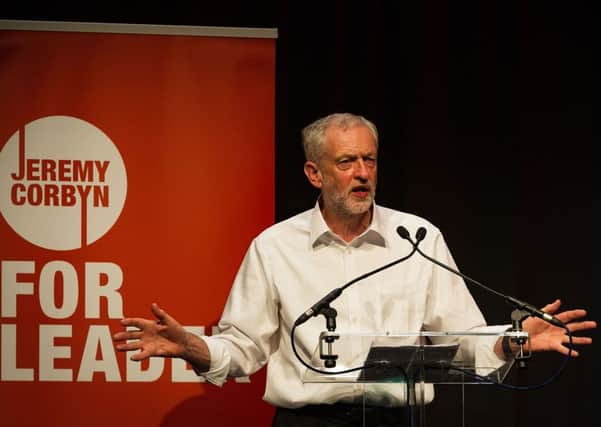 Jeremy Corbyn speaks at the Edinburgh International Conference Centre yesterday. Picture: Steven Scott Taylor