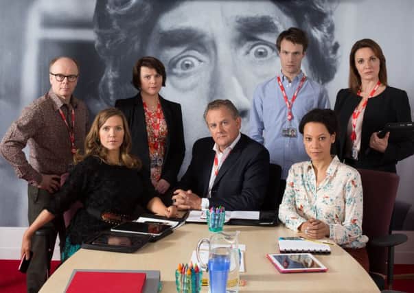 The cast of the BBC sitcom W1A. Picture: BBC