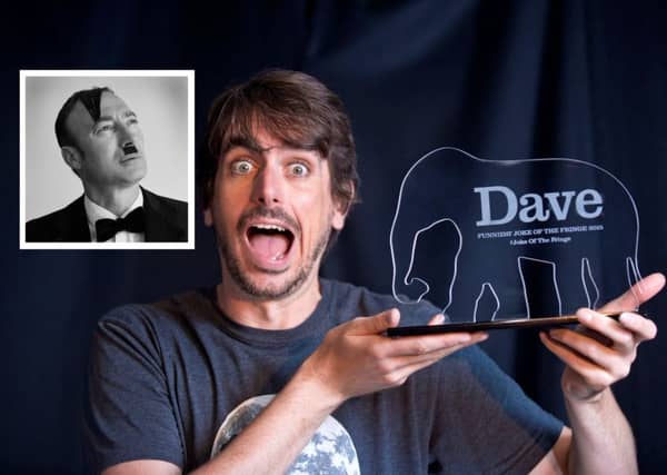 Darren Walsh won the award, but the joke appears to originate with Frank Sanazi (inset).
