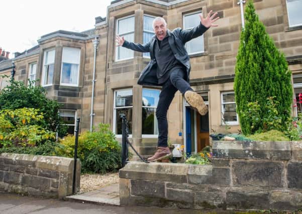 Fringe performer John Waters at the Edinburgh house where Rain was written. Picture: Ian Georgeson