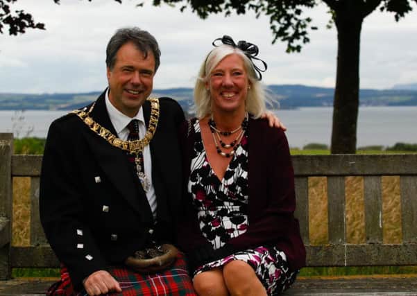Lord Provost Donald Wilson with Lady Provost Elaine Brand. Picture: Scott Louden