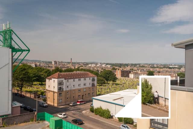 The property photographer appears to have captured a man urinating. Picture: Murray and Currie
