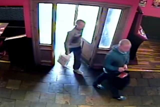 Andrew Moran and Paul Erskine on their shopping spree in The Voodoo Lounge, Bathgate. Picture: Glasgow Courts Agency