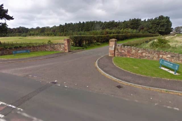 A witness said the bike had collided with the car as it left Craigielaw Golf Club. Picture: Google