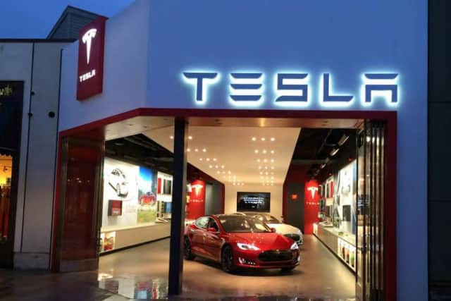 The Tesla showroom in Corte Madera, California. Picture: comp