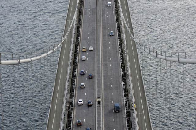 Drivers are facing delays northbound on the Forth Road Bridge. Picture: Jane Barlow