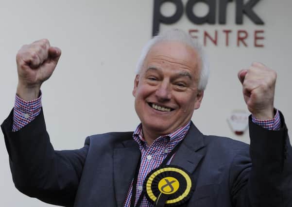 The SNP's David Tait celebrates. Picture: Craig Halkett