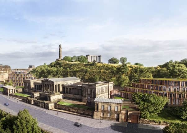 An artist's impression of the hotel plans for the old Royal High School. Picture: comp