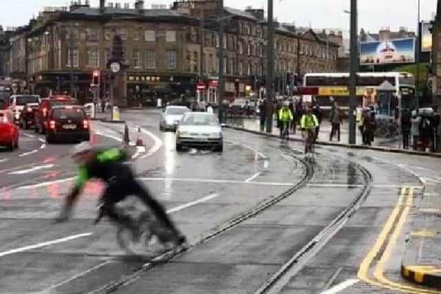 Many cyclists have fallen afoul of the tram tracks at Haymarket.