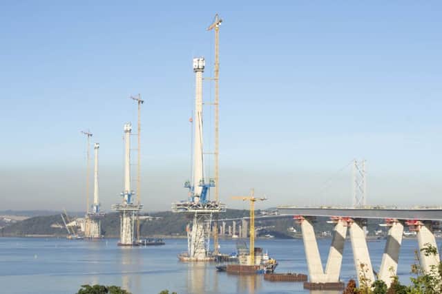 Construction on the Queensferry Crossing is progressing apace. Picture: Ian Rutherford
