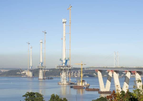 Construction on the Queensferry Crossing is progressing apace. Picture: Ian Rutherford