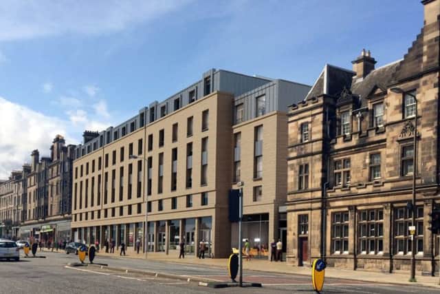 An artist's impression of the student development on Haddington Place.