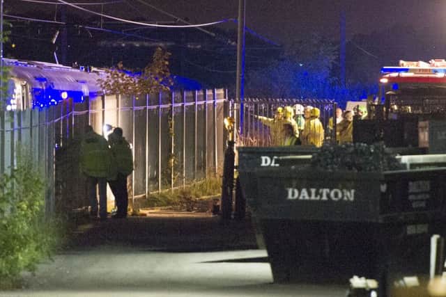 Investigations following the crash. Picture: Ian Rutherford