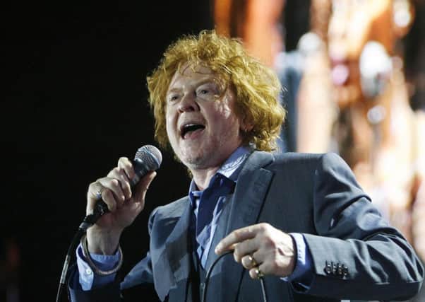 Mick Hucknall and Simply Red are heading for the Castle. Picture: Getty