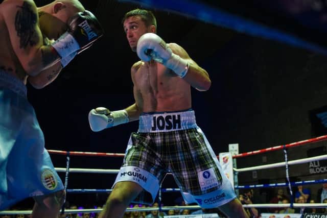Josh Taylor hit Adam Mate with a half decent shot early, but it was enough to scare the Hungarian. Picture: Steven Scott Taylor