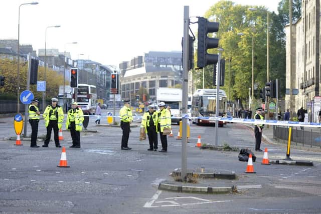A cyclist was injured just off Leith Walk. Picture: Julie Bull