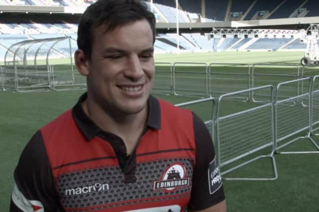 John Hardie at Murrayfield yesterday. Picture: Edinburgh Rugby