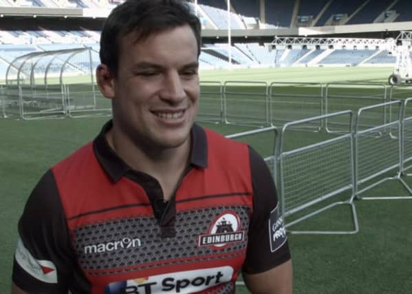 John Hardie at Murrayfield yesterday. Picture: Edinburgh Rugby