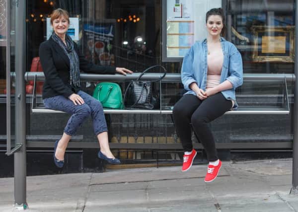 Lauren and daughter Jennifer Rushton at the Hanover Street bus stop. Picture Toby Williams.