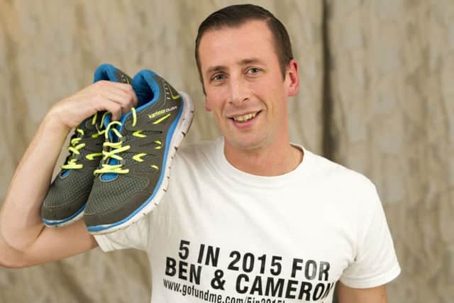 Pc Paul Brown has doing his bit for Ben Stewart and Cameron McKenzie. Picture: Ian Rutherford