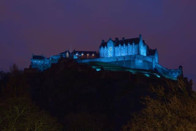 The castle will turn blue on Saturday.