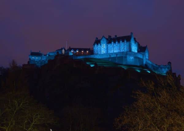 The castle will turn blue on Saturday.