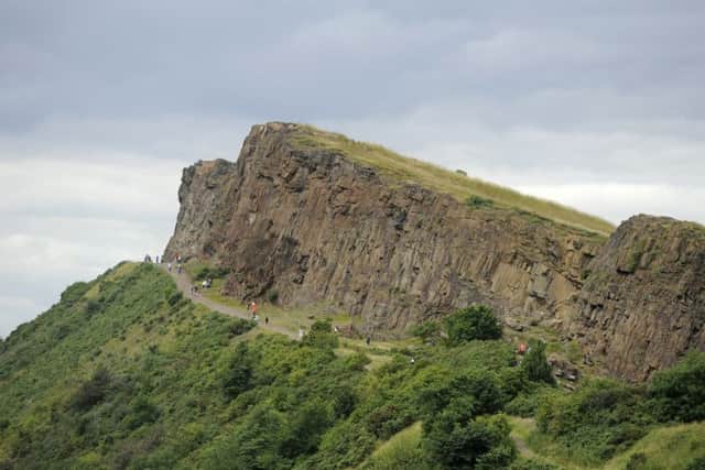 The man fell 50ft in Holyrood Park on Friday. Picture: TSPL