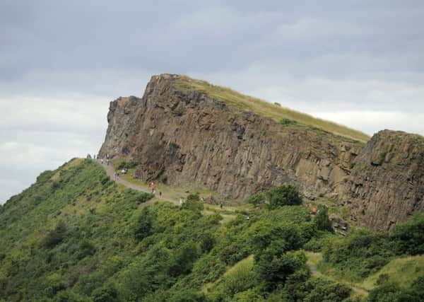 The man fell 50ft in Holyrood Park on Friday. Picture: TSPL
