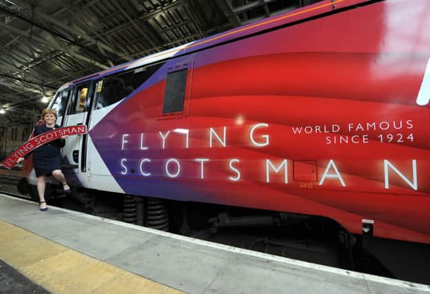 The new livery for the Flying Scotsman train service. Picture: Lisa Ferguson