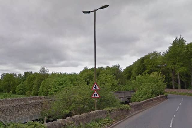 The stone was thrown from a bridge near Musselburgh Road. Picture: Google
