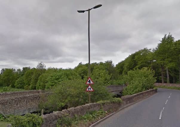 The stone was thrown from a bridge near Musselburgh Road. Picture: Google