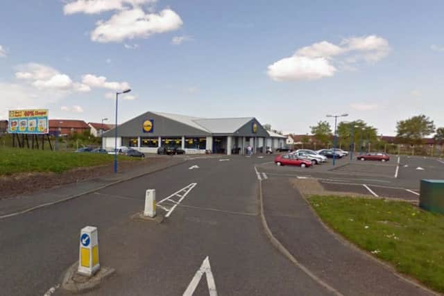 The boy was hit by a car in the Lidl car park in Whitburn. Picture: Google