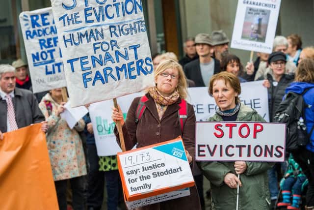 Campaigners outside the parliament. Picture: Ian Georgeson