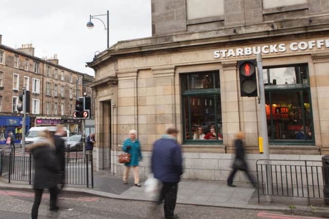 The poppy tin was swiped from the Starbucks in Lothian Road. Picture: Toby Williams