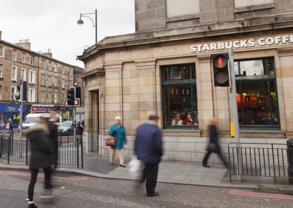 The poppy tin was swiped from the Starbucks in Lothian Road. Picture: Toby Williams
