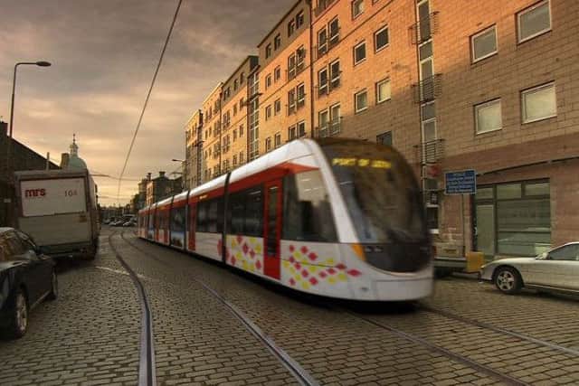 An artist's impression of a tram on Constitution Street. Picture: Contributed