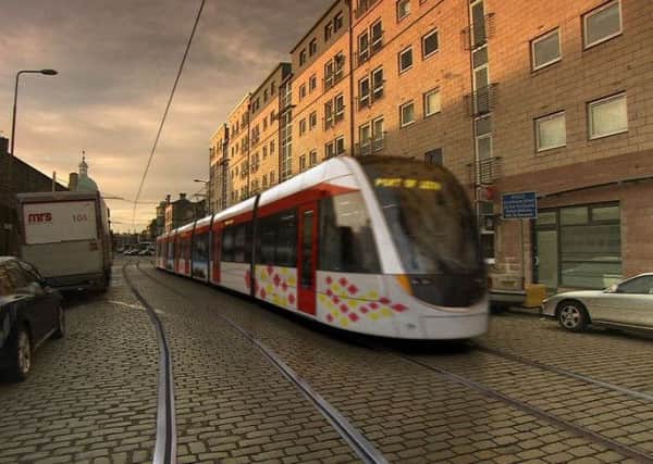 An artist's impression of a tram on Constitution Street. Picture: Contributed