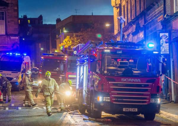 The fire was above the Holyrood 9A pub. Picture: Ian Georgeson