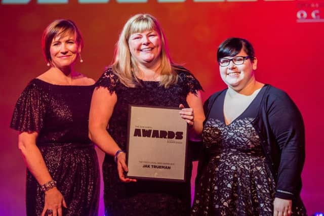 Jak Trueman's mum and sister, Allison Barr and
Aimie Trueman at the awards.