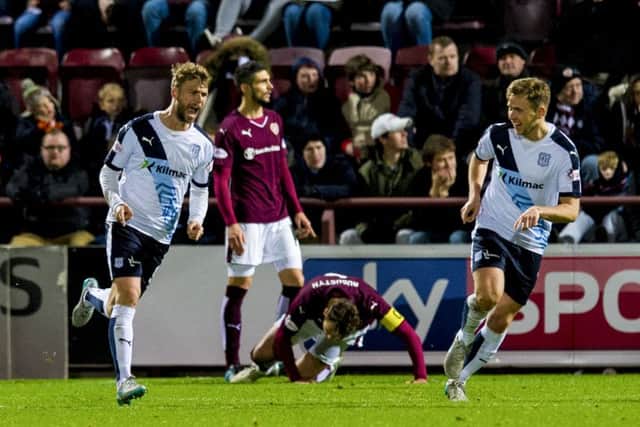 Rory Loy equalised for Dundee as the visitors turned in a gritty performance. Picture: SNS