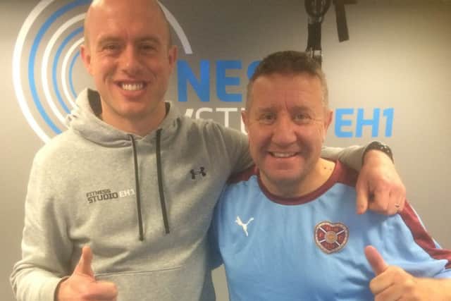John Robertson with trainer Darren Danagher. Picture: comp