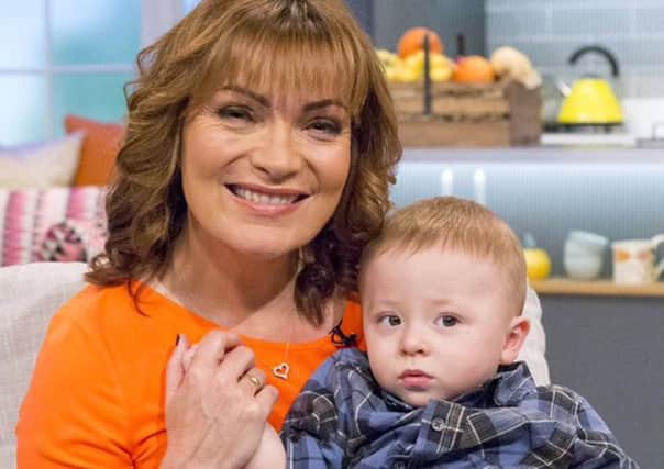 One-year-old Callum Hoy after his first ever TV appearance with Lorraine Kelly. Picture: Deadline News