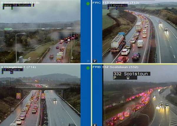 Traffic cameras show the queues at the Forth Road Bridge
