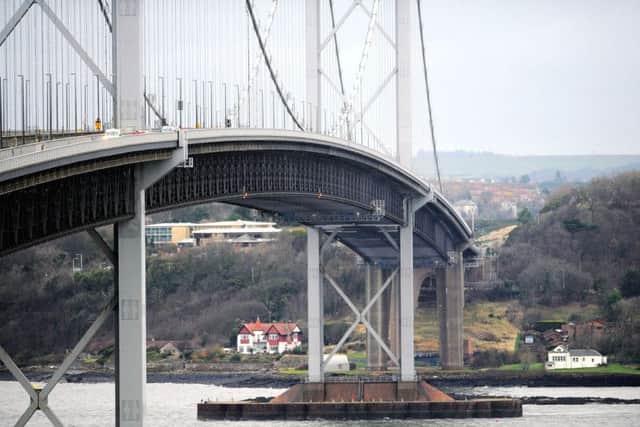 Serious structural damage has closed the Forth Road Bridge. Picture: Jane Barlow