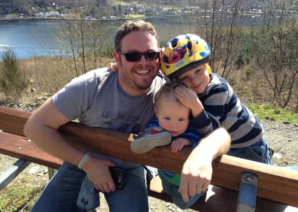 Luke Dalrymple, pictured with sons Innis and Orran, says there is no evidence the service needs to be moved to a single site. Picture: comp